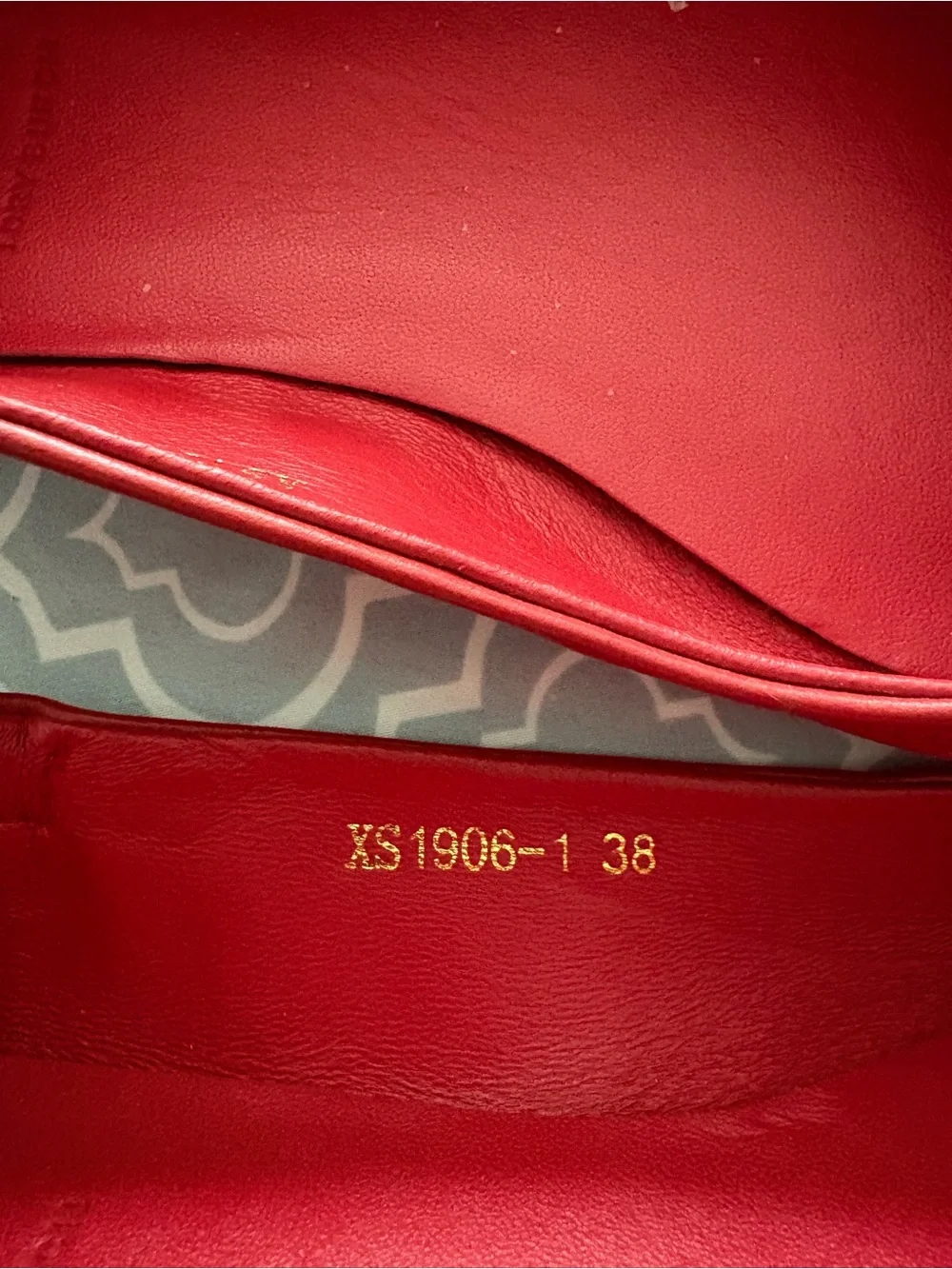 Tory Burch Cherry Red Logo Round-Toe Ballet Flats